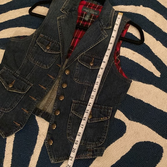 Lauren Jeans co. Ralph Lauren denim vest - Picture 9 of 11